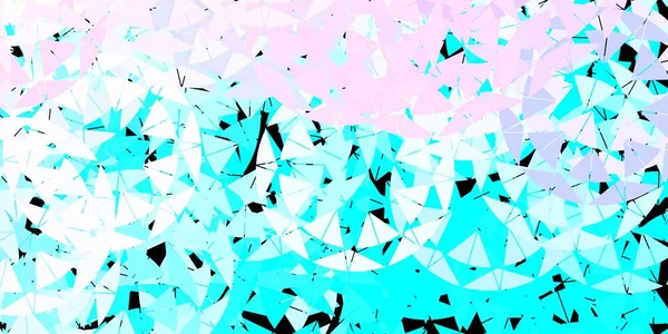 浅粉色 蓝色矢量背景与三角形 用五彩缤纷的三角形进行突出的抽象说明 壁纸的式样 — 图库矢量图片