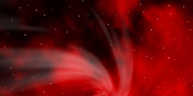 Küçük ve büyük yıldızlı koyu kırmızı vektör arkaplan. Yıldızlı modern geometrik soyut çizim. İş tanıtımınız için tasarım.