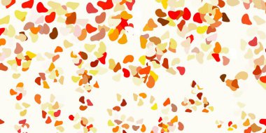 Açık kırmızı, sarı vektör arkaplan ve rastgele şekiller. Soyut tarzda, gradyan formlarda basit tasarım. Web siteniz için basit illüstrasyon.