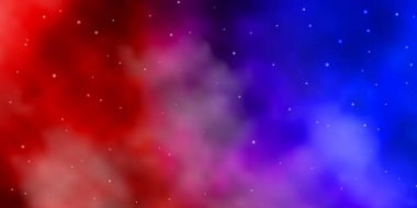 Açık Mavi, parlak yıldızlı kırmızı vektör düzeni.