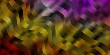 Eğimli çizgileri olan açık renkli vektör deseni. Bükülmüş çizgileri olan yepyeni renkli bir çizim. Web siteleri, iniş sayfaları için desen.