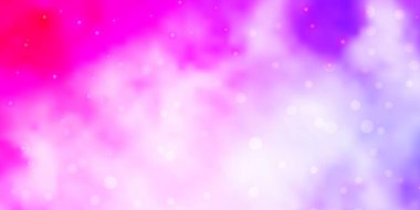 Açık Mor, küçük ve büyük yıldızlı Pembe vektör arkaplanı.