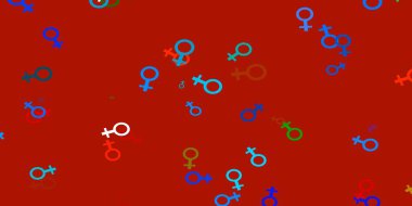 Feminizm elementleriyle ışık çok renkli vektör deseni. Kadın hakları aktivizmiyle soyut tarzda basit bir tasarım. Web siteleri için zarif bir arkaplan