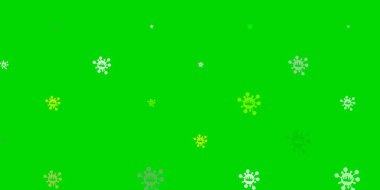 Açık mavi, hastalık sembollü yeşil vektör dokusu. Dekoratif tarzında renkli işaretleri olan akıllı illüstrasyon. Sağlık korunması için duvar kağıdı.