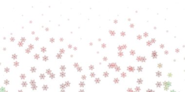 Açık yeşil, kırmızı vektör karalama desenli çiçekler. Soyut arka planda gradyan çiçekleri olan modern tasarım. Web sitesi tasarımları için desen.