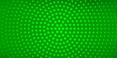 Parlak yıldızlı açık yeşil vektör düzeni.