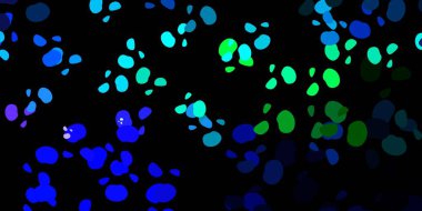 Koyu mavi, Memphis şekilli yeşil vektör dokusu. Basit gradyan şekilli renkli bir çizim. Duvar kağıdı seti için zarif tasarım.