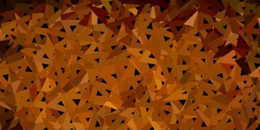 Koyu yeşil, sarı vektör üçgen mozaik desen. Değişken üçgen şekilli yeni renkli çizimler. Uygulamalarınız için modern tasarım.