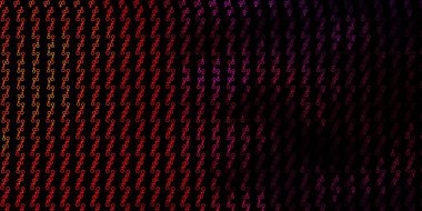 Esrarengiz işaretli koyu pembe, sarı vektör şablonu. Renkli mistik semboller. Antik tarzda bir eğilim var. Doğaüstü tasvirler için basit tasarım.