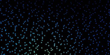 Koyu mavi, renkli yıldızlı yeşil vektör arkaplanı.