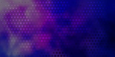 Koyu pembe, daireli mavi vektör deseni.