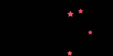 Koyu kırmızı, sarı vektör arkaplan ve renkli yıldızlar. Soyut gradyan yıldızlı renkli çizimler. Hediyeleri paketlemek için desen.