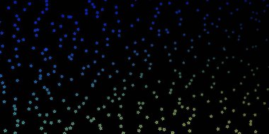 Koyu mavi, güzel yıldızlı yeşil vektör dokusu.