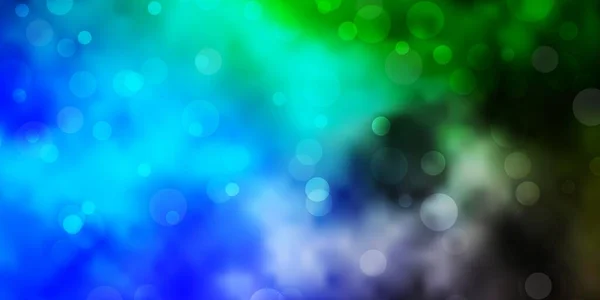 Світло Блакитне Зелене Векторне Компонування Колами Абстрактні Барвисті Диски Простому — стоковий вектор