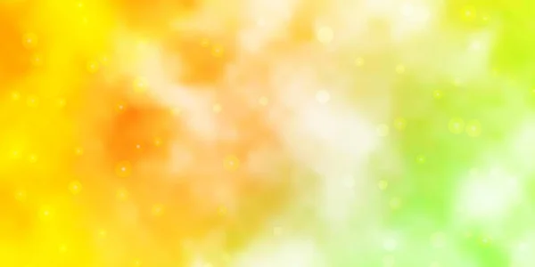 Ανοιχτό Πράσινο Κίτρινο Διάνυσμα Φόντο Πολύχρωμα Αστέρια — Διανυσματικό Αρχείο