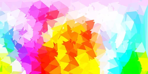 Světlá Vícebarevná Vektorová Textura Poly Trojúhelníku Dekorativní Barevné Ilustrace Abstraktními — Stockový vektor