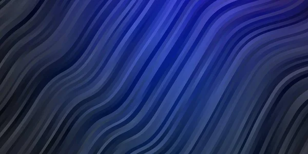 Dunkelrosa Blauer Vektorhintergrund Mit Gebogenen Linien Gradient Illustration Einfachem Stil — Stockvektor