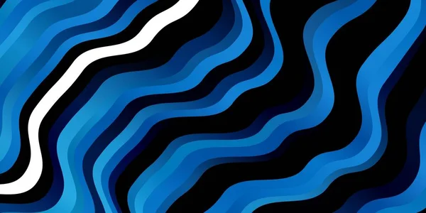 Mörk Blå Vektor Mall Med Våta Linjer Färgglad Illustration Abstrakt — Stock vektor