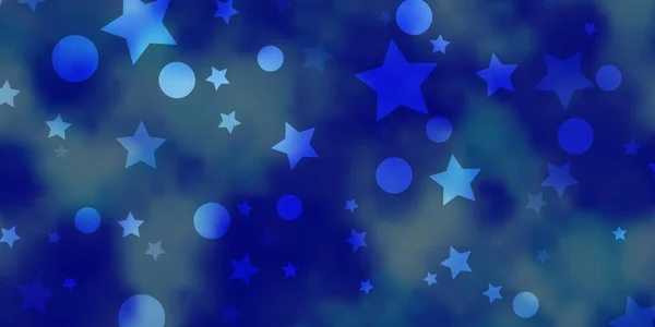 Modelo Vetor Azul Claro Com Círculos Estrelas Ilustração Com Conjunto — Vetor de Stock