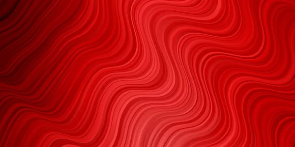 Pola Vektor Merah Terang Dengan Garis Melengkung - Stok Vektor