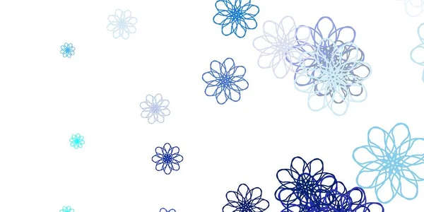 Luz Azul Vector Diseño Natural Con Flores Ilustración Abstracta Con — Vector de stock