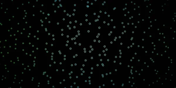 Modèle Vectoriel Bleu Foncé Vert Avec Étoiles Néon — Image vectorielle