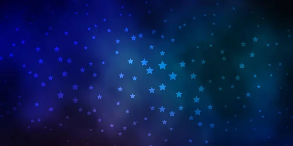 Azul Oscuro Textura Vectorial Roja Con Hermosas Estrellas — Vector de stock