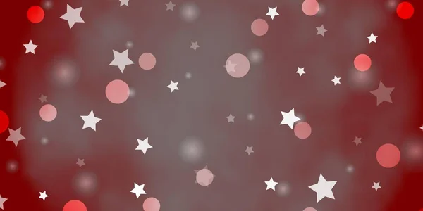 Plantilla Vectorial Naranja Claro Con Círculos Estrellas — Vector de stock