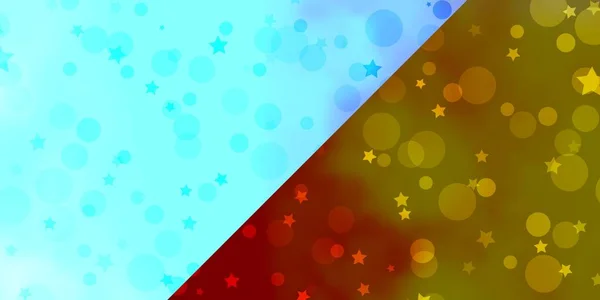 Vektorhintergrund Mit Kreisen Sternen Bunte Illustration Mit Gradientenpunkten Sternen Design — Stockvektor
