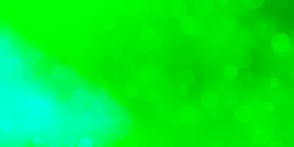Ljusgrön Vektor Mönster Med Cirklar — Stock vektor