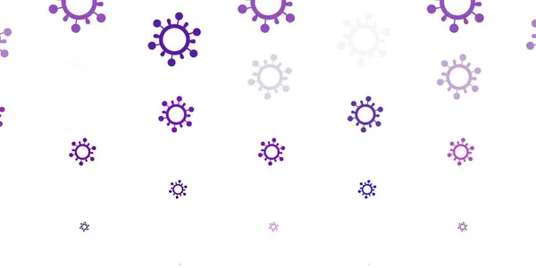Modèle Vectoriel Rose Clair Avec Des Éléments Coronavirus Symboles Maladie — Image vectorielle
