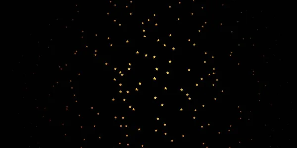 Темно Оранжевый Векторный Фон Маленькими Большими Звездами — стоковый вектор