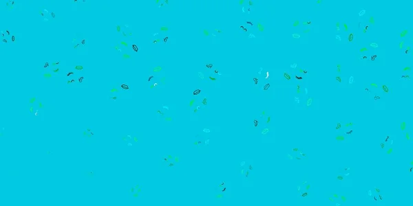 Ljusblå Grönt Vektormönster Med Feministiska Inslag Färgglada Feminism Symboler Med — Stock vektor