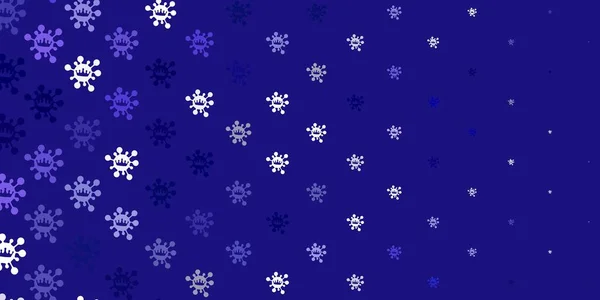 Motif Vectoriel Rose Clair Bleu Avec Des Éléments Coronavirus Illustration — Image vectorielle