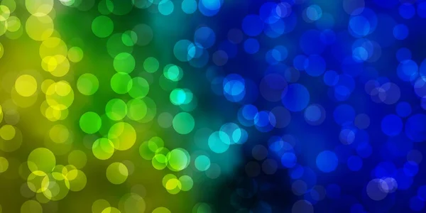 Azul Claro Fundo Vetorial Verde Com Bolhas Glitter Ilustração Abstrata — Vetor de Stock