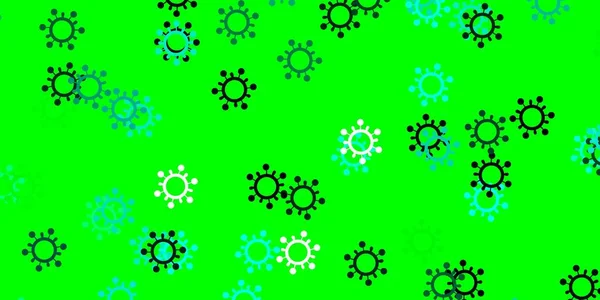 Světle Zelený Vektorový Obrazec Koronavirovými Prvky Jednoduchý Design Abstraktním Stylu — Stockový vektor