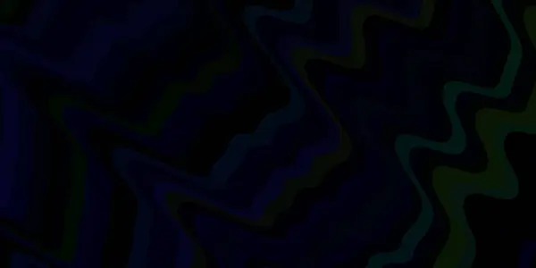 Темно Синій Зелений Векторний Фон Кривими — стоковий вектор