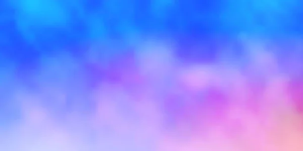 Світло Блакитний Червоний Векторний Фон Хмарами Градієнтна Ілюстрація Барвистим Небом — стоковий вектор
