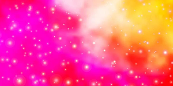 Világos Rózsaszín Sárga Vektor Minta Absztrakt Csillagokkal Modern Geometriai Absztrakt — Stock Vector