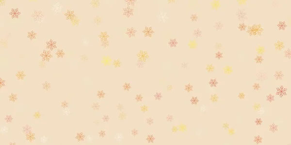 Texture Doodle Vettoriale Giallo Chiaro Con Fiori Design Semplice Con — Vettoriale Stock