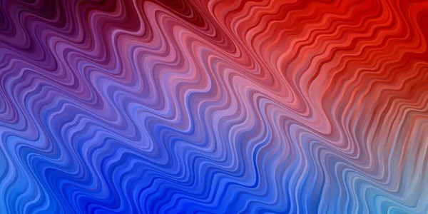 Ανοιχτό Μπλε Κόκκινο Διανυσματικό Φόντο Ρυτίδες Πολύχρωμο Γεωμετρικό Δείγμα Καμπύλες — Διανυσματικό Αρχείο