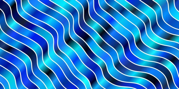 Светло Голубой Векторный Фон Изогнутыми Линиями Красочная Иллюстрация Состоящая Кривых — стоковый вектор