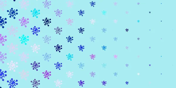 Ανοιχτό Ροζ Μπλε Διανυσματικό Φόντο Σύμβολα Ιών Αφηρημένη Απεικόνιση Σχήματα — Διανυσματικό Αρχείο
