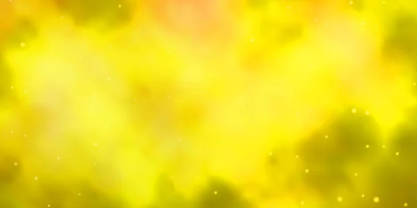 抽象的な星とライトグリーン 黄色のベクトルパターン — ストックベクタ