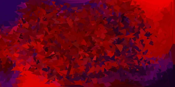 Koyu Mavi Kırmızı Vektör Mozaik Şablon Üçgenli Çokgen Biçiminde Gradyan — Stok Vektör