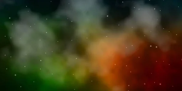 ダークグリーン 明るい星とレッドベクトルレイアウト — ストックベクタ