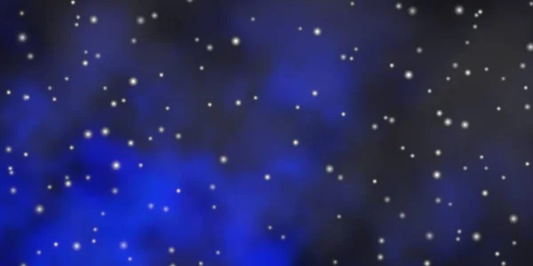 Tmavé Rozložení Vektorů Blue Jasnými Hvězdami — Stockový vektor