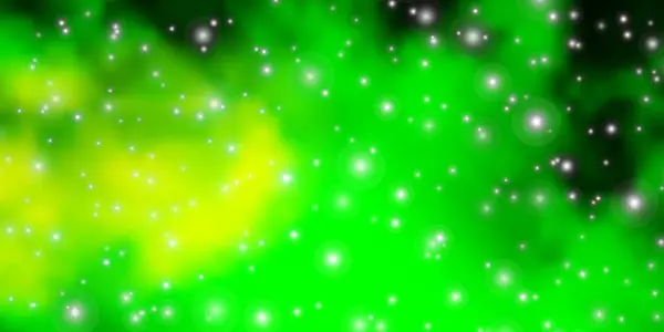 深蓝色 绿色矢量背景 色彩艳丽的星星 用繁星的简单风格模糊装饰设计 横幅的最佳设计 — 图库矢量图片