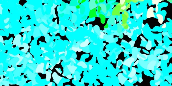 Светло Синий Зеленый Векторный Фон Произвольной Формы Иллюстрация Красочными Формами — стоковый вектор