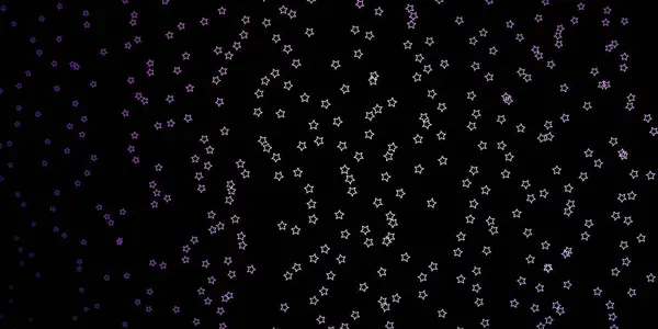 Fond Vectoriel Violet Foncé Avec Des Étoiles Colorées Illustration Colorée — Image vectorielle